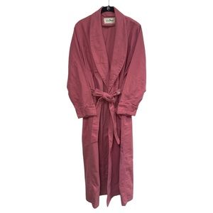 L. L. Bean Women’s Flannel Pink Rose Robe Size Medium